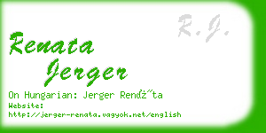 renata jerger business card